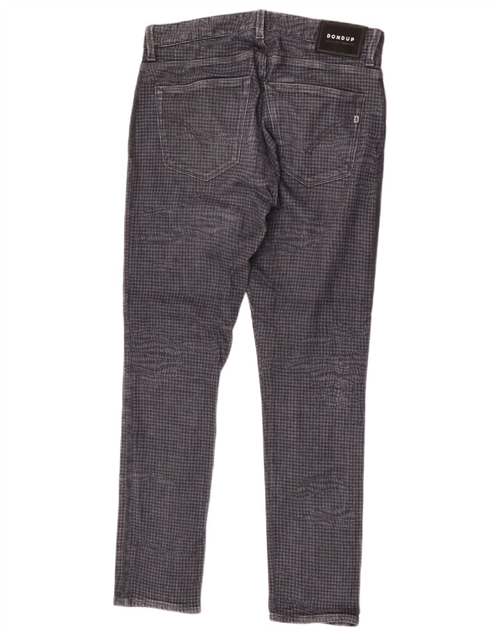 Dondup Jean Slim Homme W32 L30 Gris Pied De Poule Coton