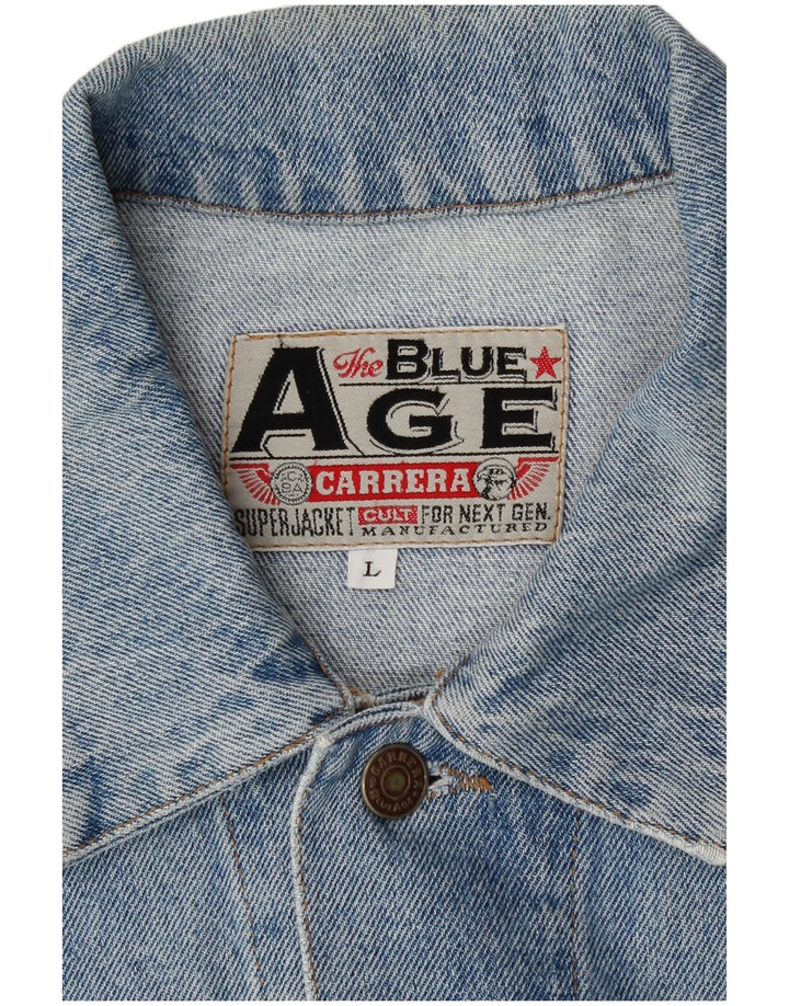 Carrera Veste en jean pour homme UK 40 Large Bleu Coton