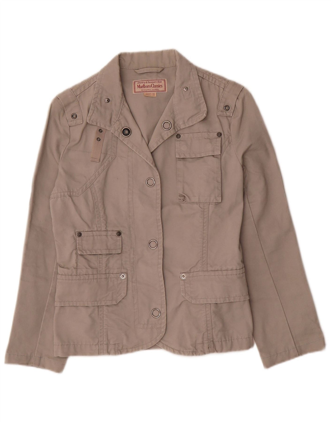 Marlboro Classics Veste utilitaire pour femme EU 36 Petit coton beige