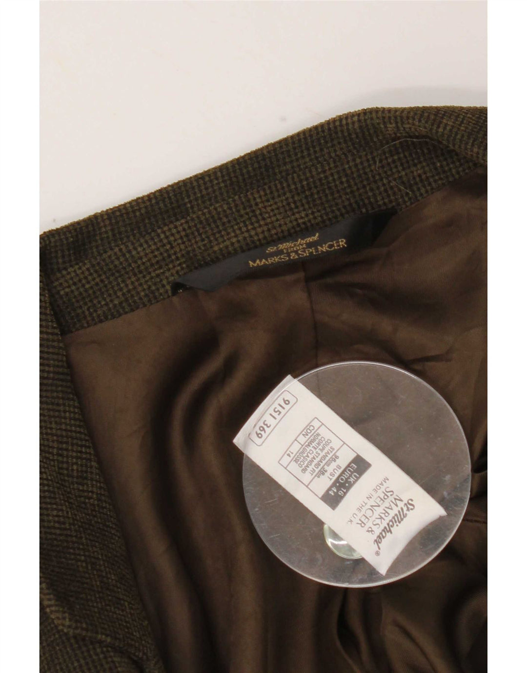 Marks & Spencer Veste blazer St. Michael pour femme UK 16 Large Vert
