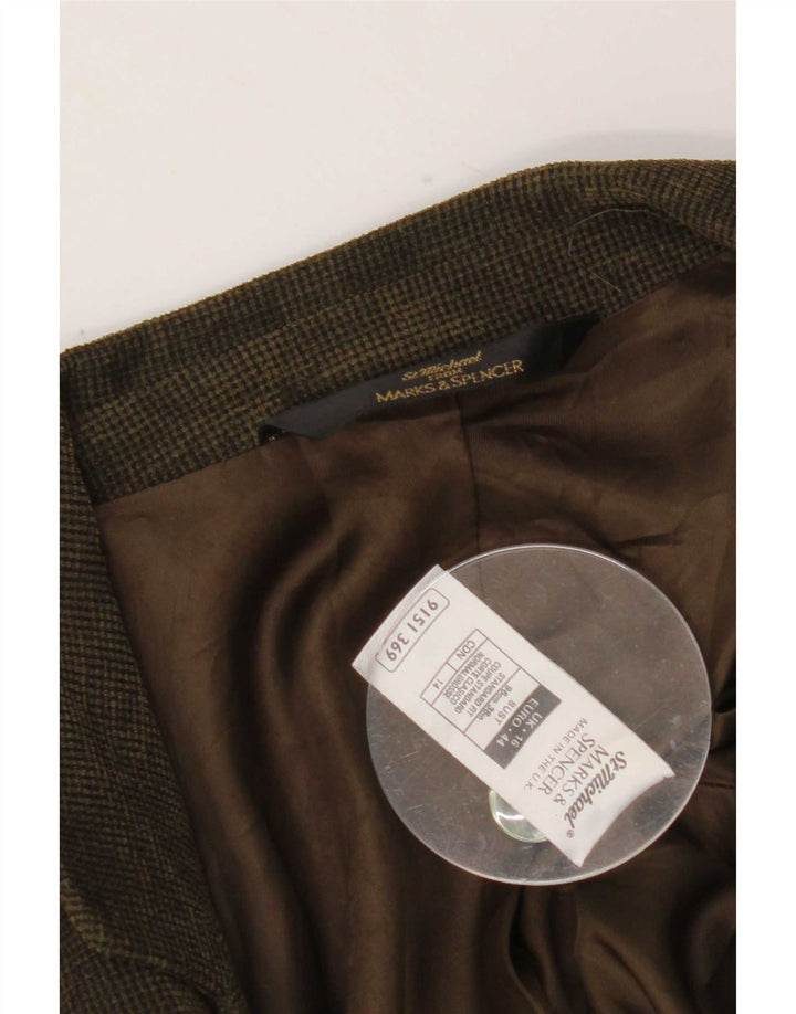 Marks & Spencer Veste blazer St. Michael pour femme UK 16 Large Vert