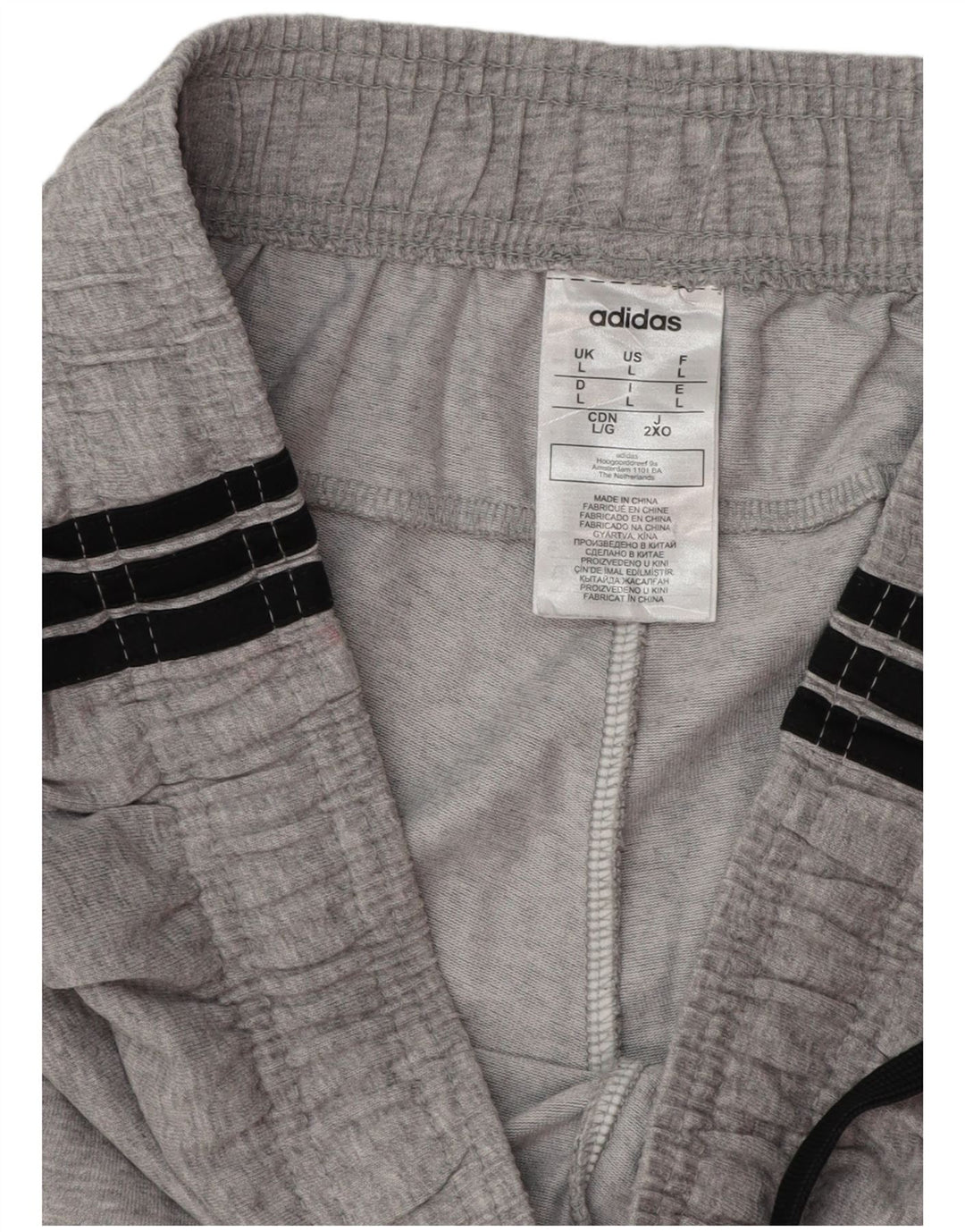 Adidas Pantalon de survêtement pour homme UK 16 Large Gris Coton