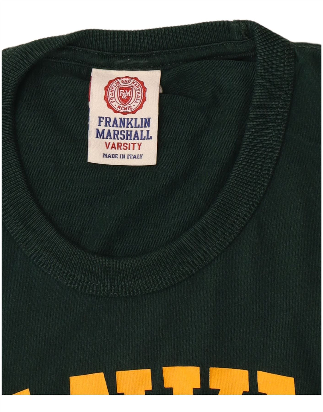 Franklin Marshall T-shirt graphique pour homme en coton vert petit