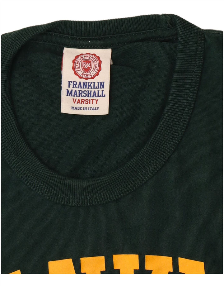 Franklin Marshall T-shirt graphique pour homme en coton vert petit