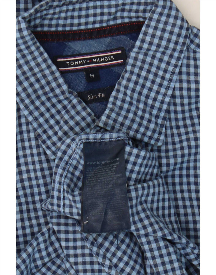 Tommy Hilfiger Chemise Slim Fit Homme Bleu Moyen Vichy Coton