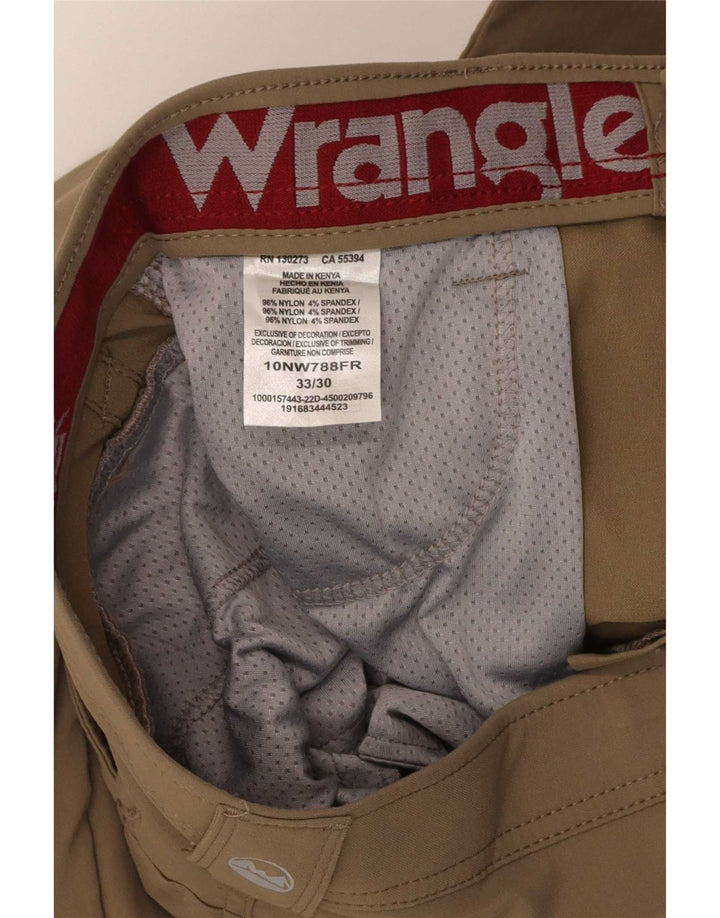 Wrangler Pantalon cargo de randonnée pour homme W33 L30 Kaki Nylon