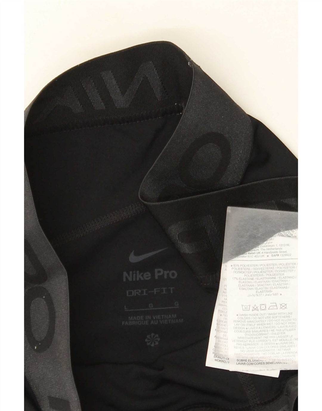 Legging Nike Dri Fit Graphic pour femme UK 14 Large Noir Polyester