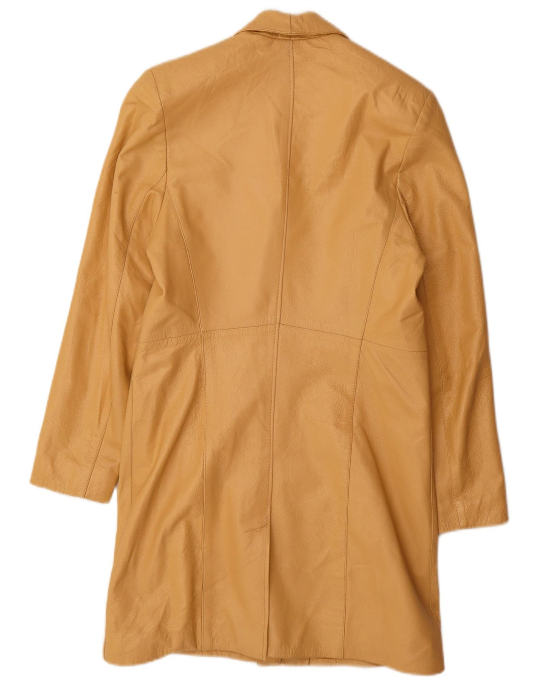 Carmen Manteau en cuir pour femme UK 12 Cuir jaune moyen