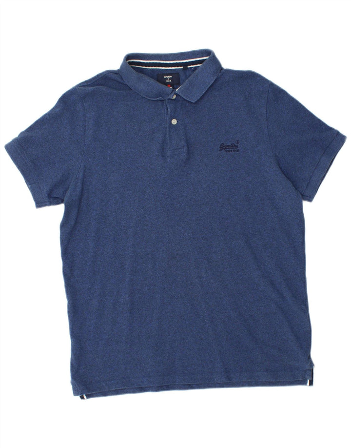 Superdry Polo Homme Grand Bleu Marine Coton