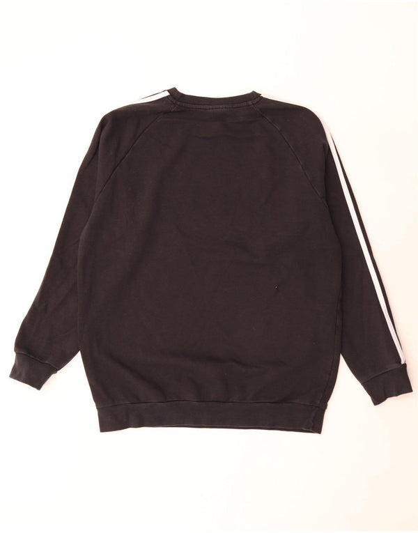 Adidas Sweat-shirt surdimensionné pour femme UK 8/10 Petit coton noir