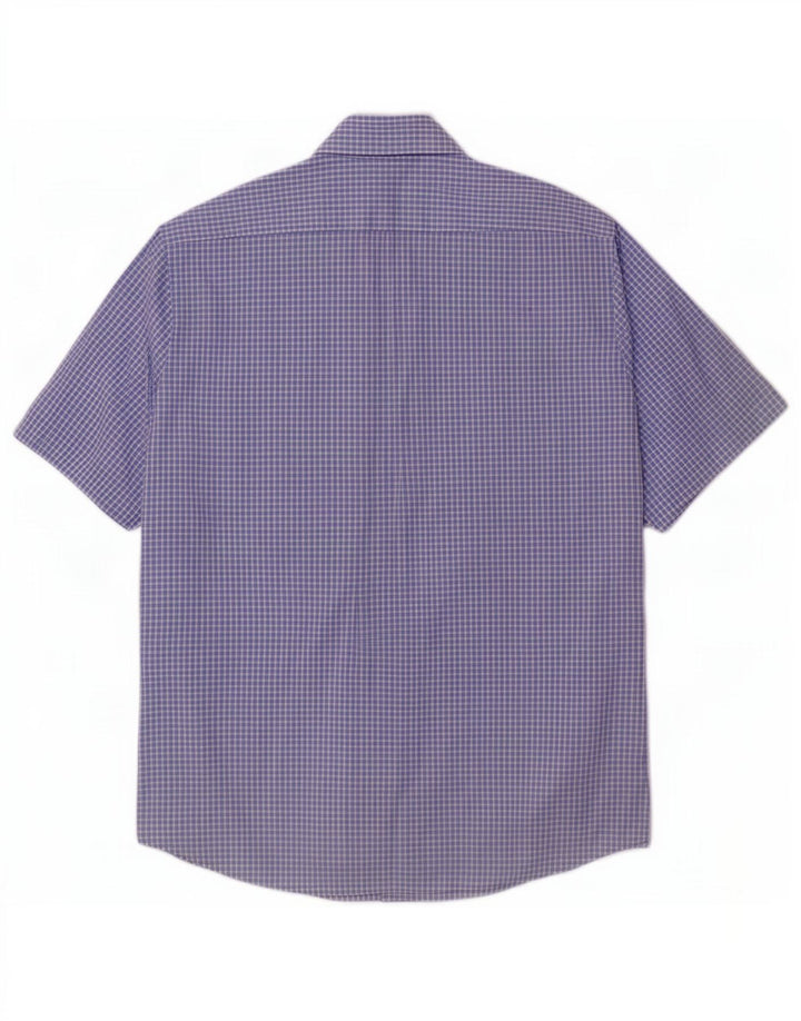 Hugo Boss Chemise à manches courtes coupe classique pour hommes, grands carreaux bleus