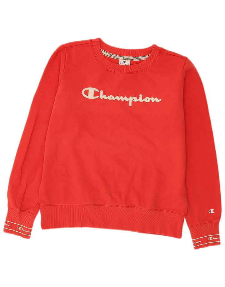 Champion Sweat-shirt graphique pour femme UK 12 Rouge moyen Coton