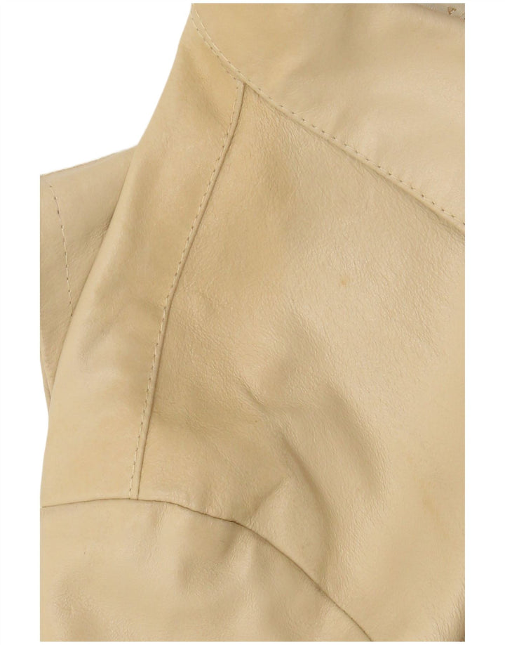 Bayside Veste en cuir pour homme UK 40 Grand cuir beige