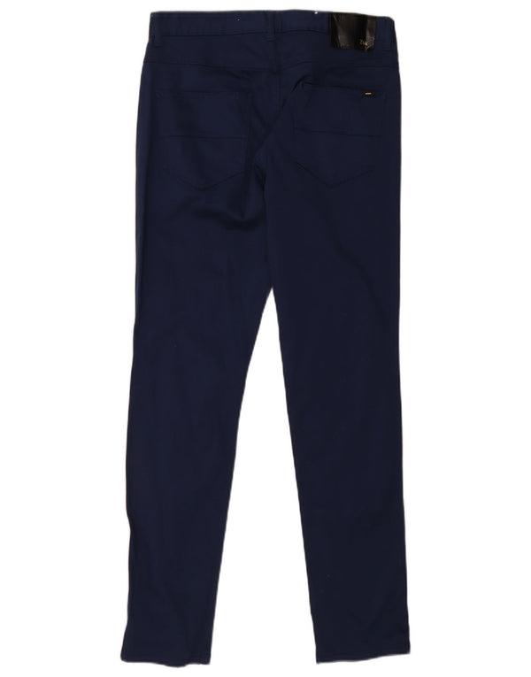 Zara Pantalon Chino Skinny Homme EU 42 Large W32 L30 Bleu Marine Coton