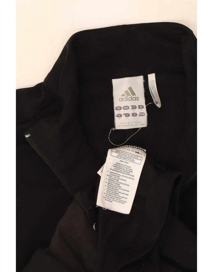 Adidas Femmes Clima 365 Survêtement Top Veste UK 12 Moyen Noir Polyester