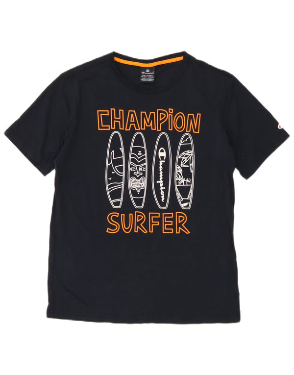 Champion T-Shirt Graphique Garçon 15-16 ans 2XL Bleu Marine Coton