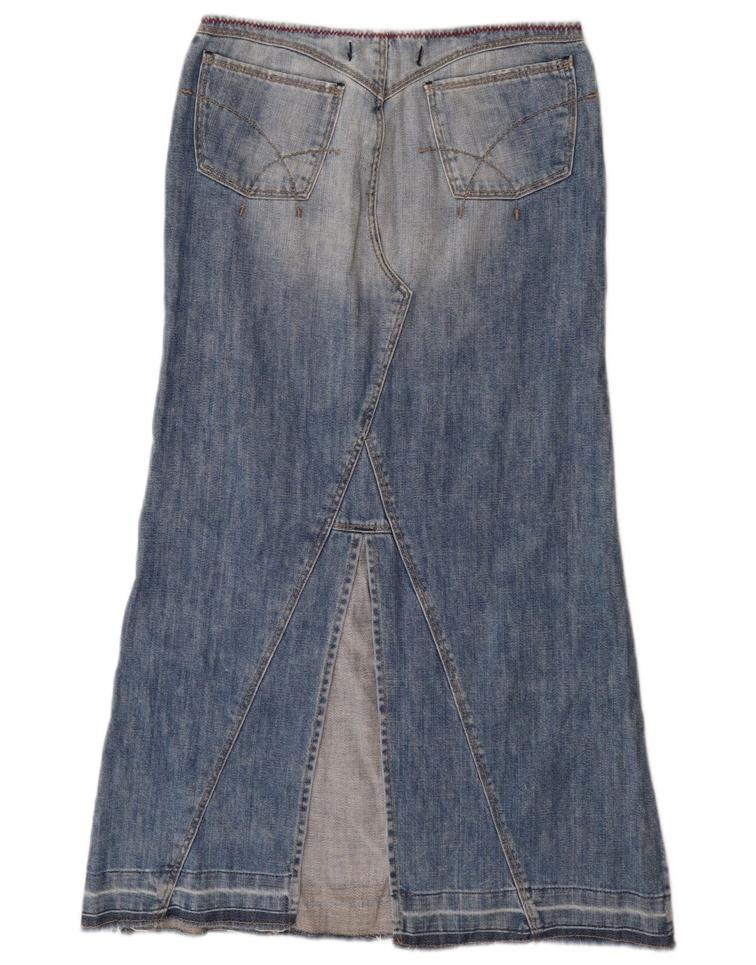 GAS Jupe en jean taille haute pour femme Small W27 Bleu