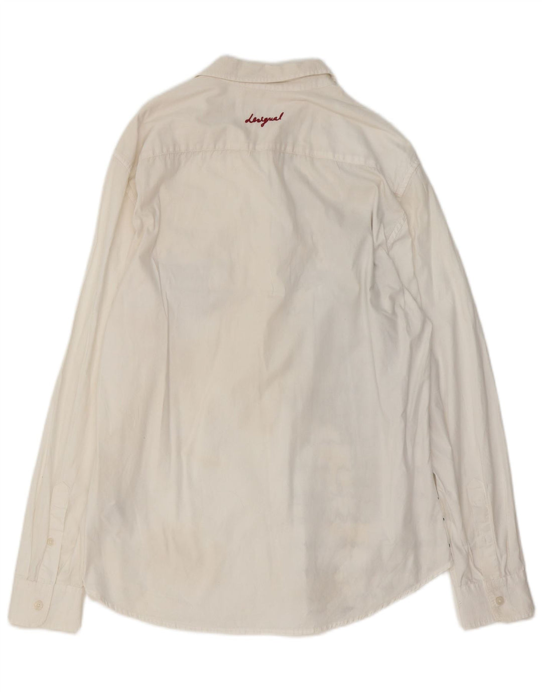 DESIGUAL Chemise Graphique Regular Fit Homme Blanc Coton