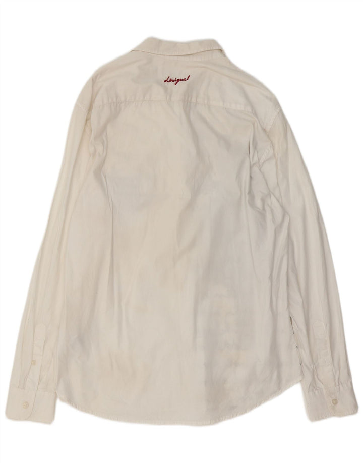 DESIGUAL Chemise Graphique Regular Fit Homme Blanc Coton