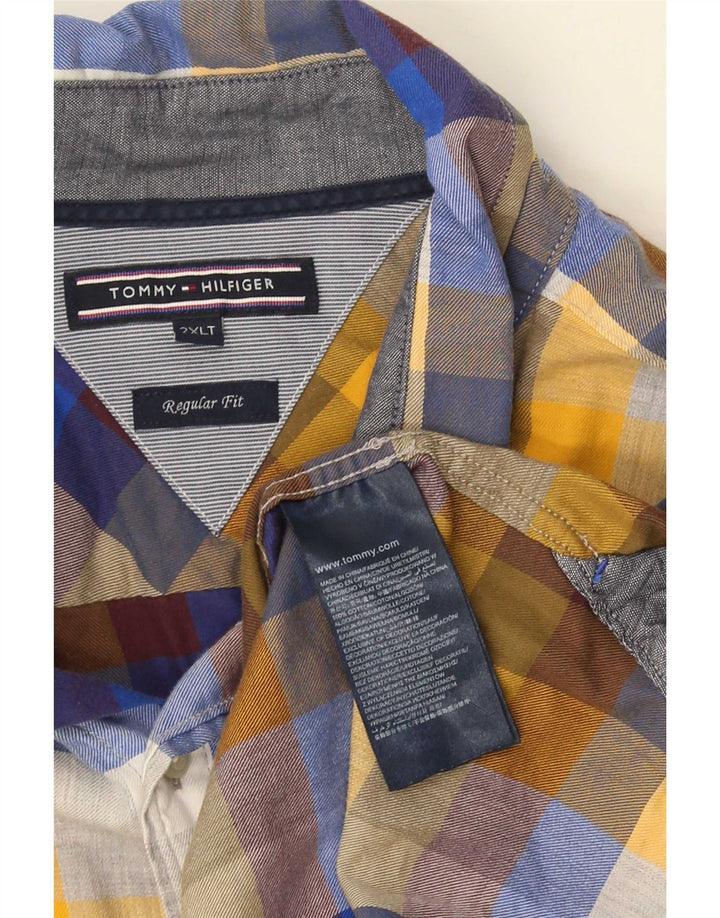 Tommy Hilfiger Chemise coupe classique pour homme 2XL en coton à carreaux multicolores