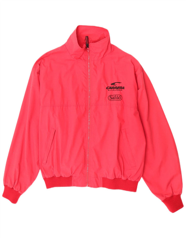 Carrera Mens Graphic Bomber Jacket UK 40 Large Rouge Polyester