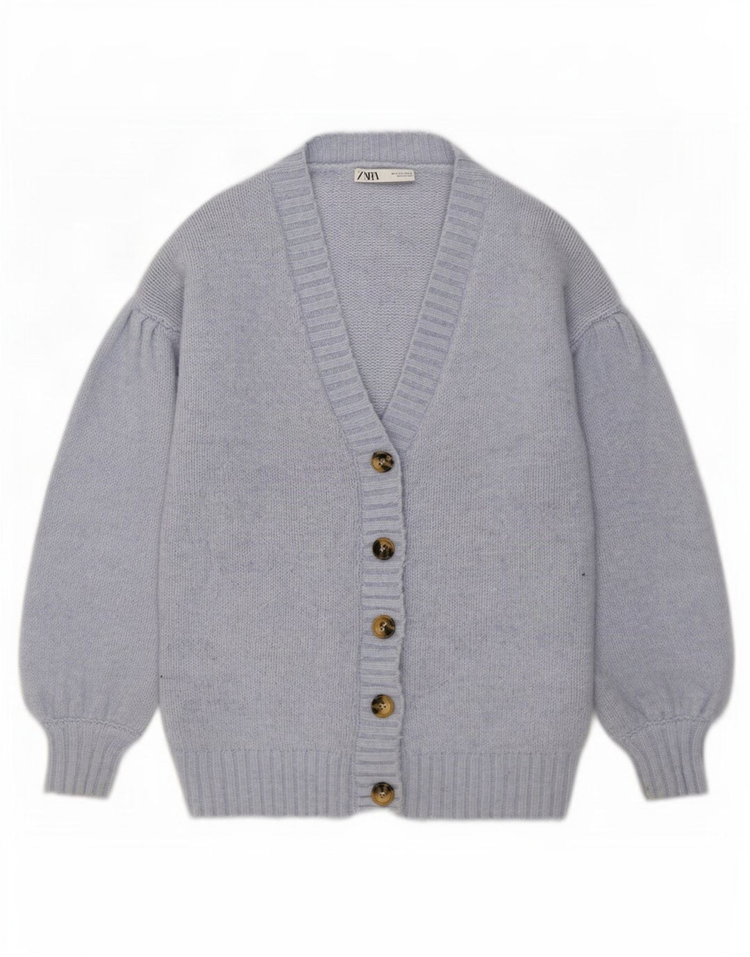Zara Cardigan surdimensionné pour femme UK 10 Petit Bleu Polyester