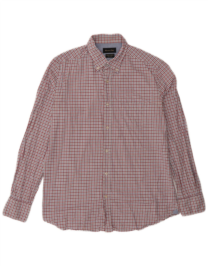 Massimo Dutti Chemise Homme Vichy Rouge Moyen