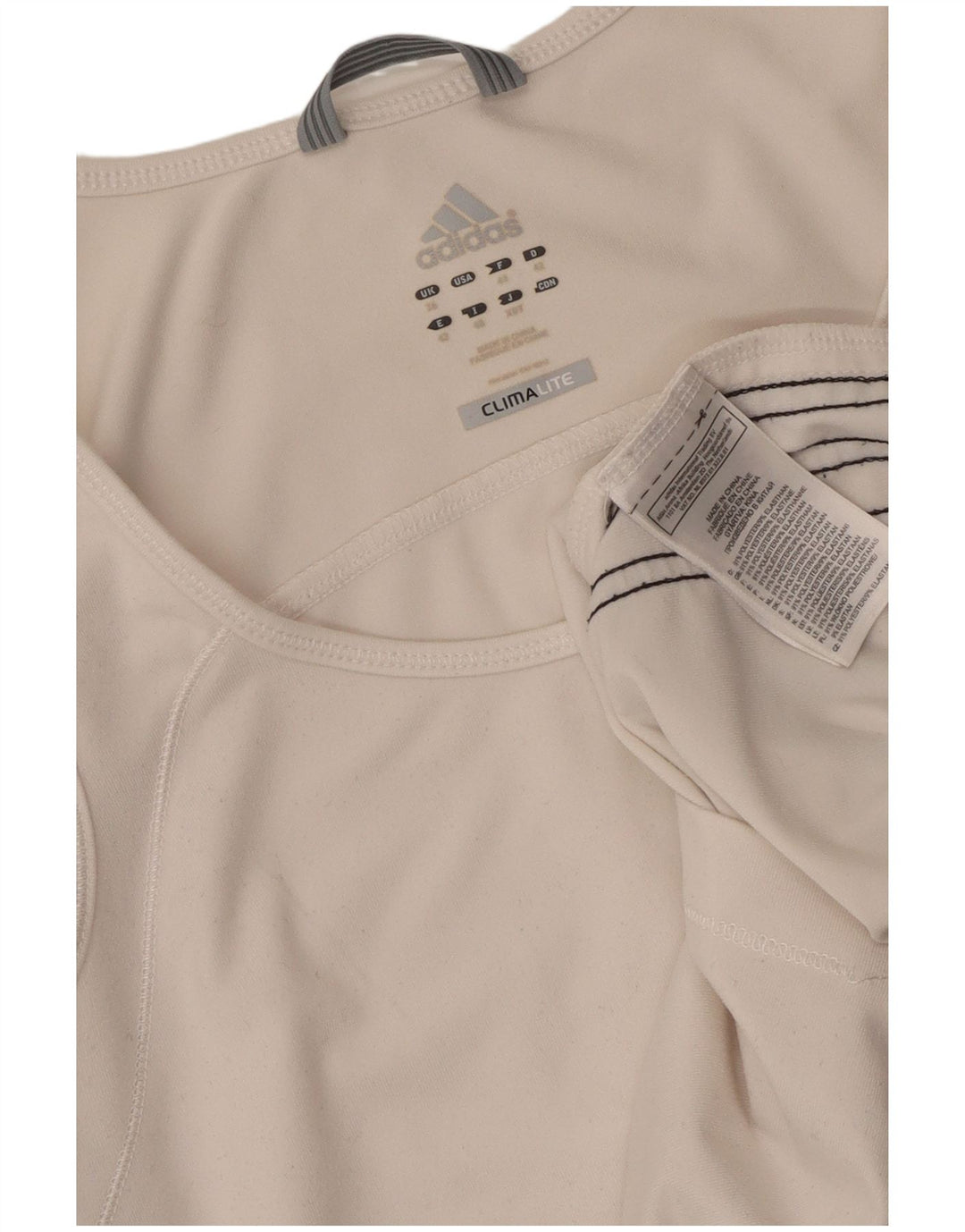 ADIDAS Femmes Climalite Débardeur UK 16 Grand Blanc Polyester