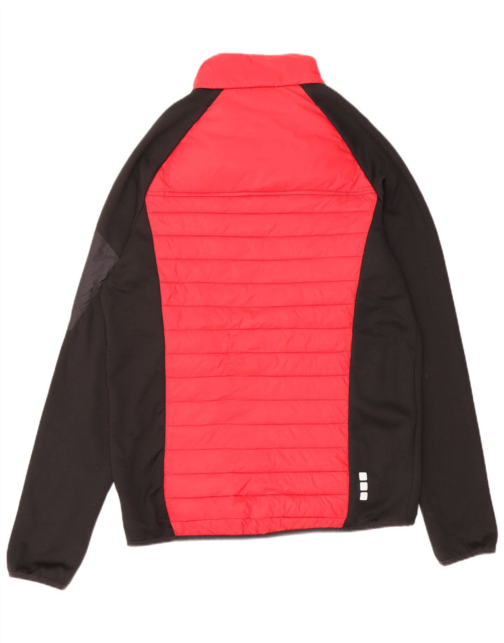 Elevate Veste Bomber Rembourrée Zippée pour Homme UK 38 Nylon Colorblock Rouge Moyen
