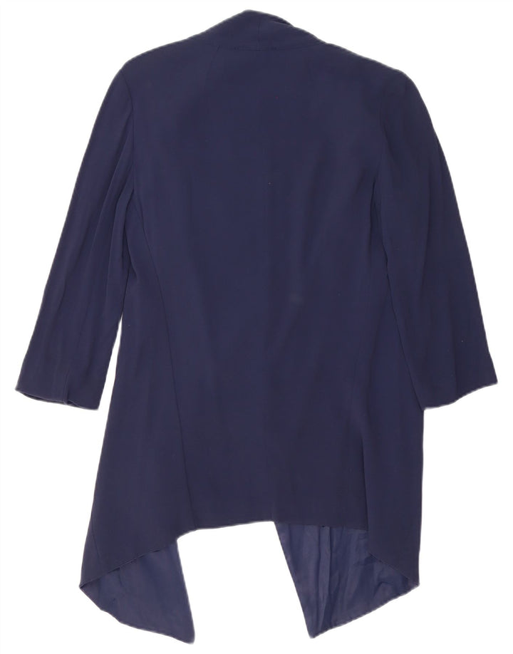 Max & Co. Veste blazer ouverte à manches 3/4 pour femme UK 6 XS Bleu marine Viscose