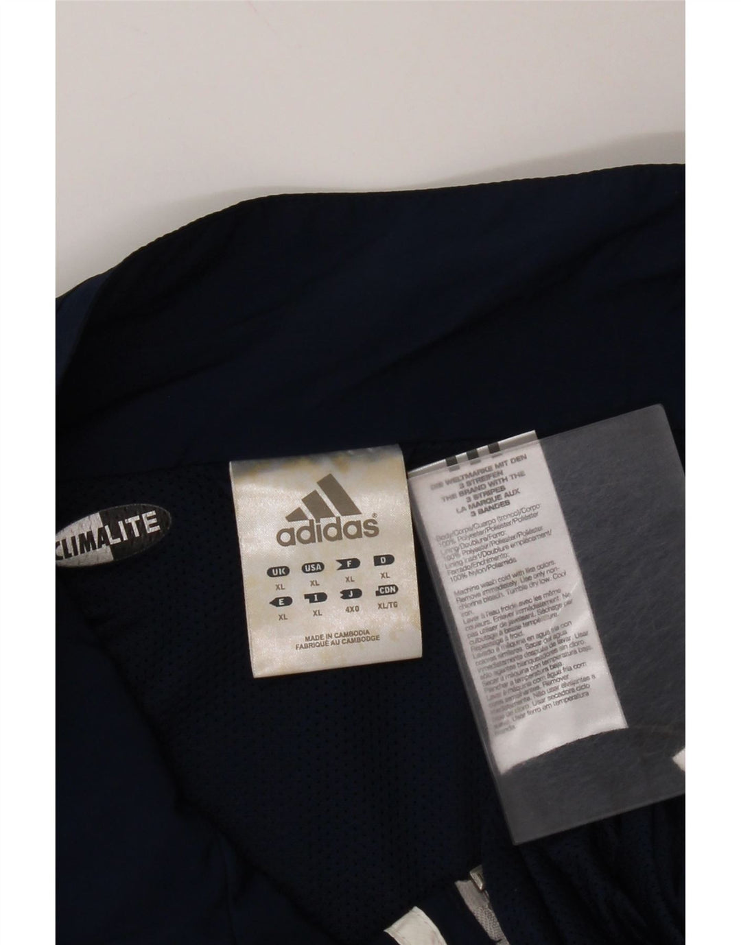 Adidas Veste de pluie Climalite pour homme UK 42 XL Bleu marine Polyester