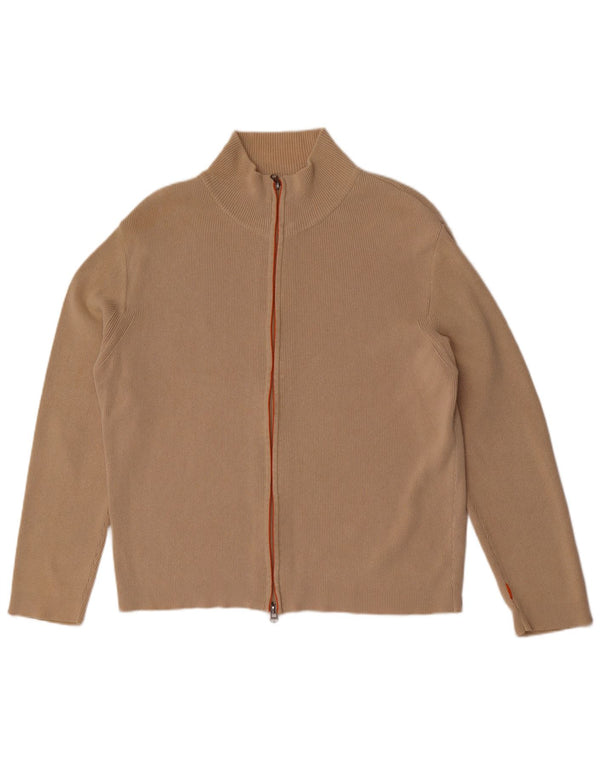 HUGO BOSS Homme Cardigan Pull Large Beige Coton
