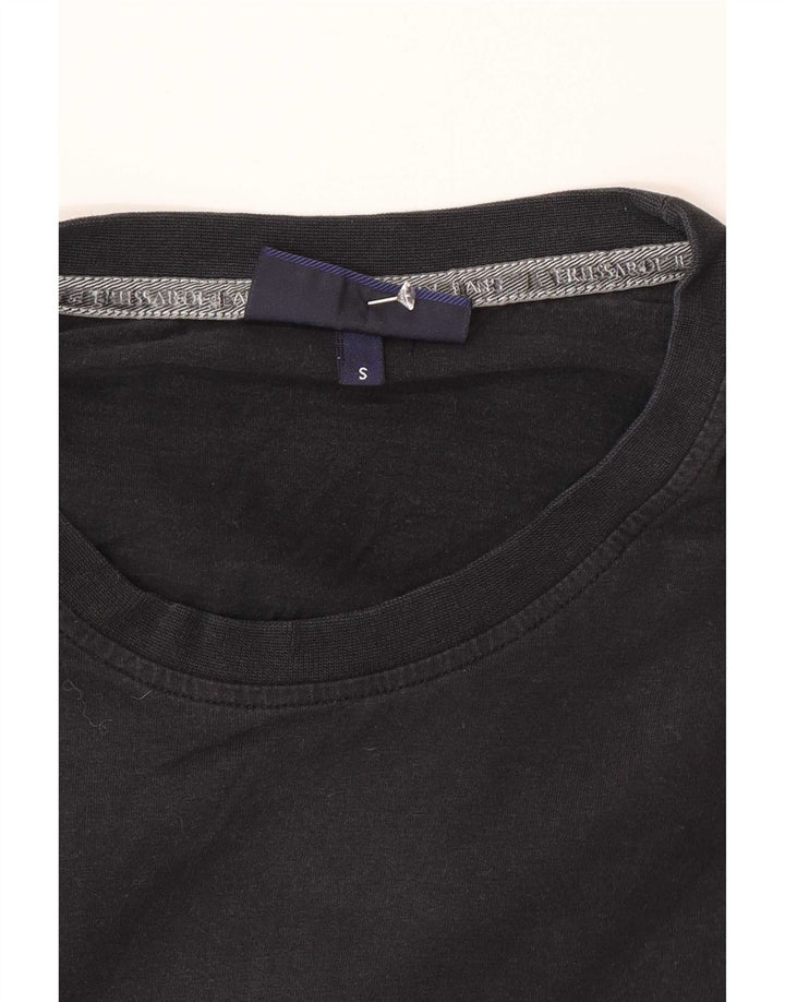 Trussardi Jeans Haut graphique à manches longues pour hommes, petit noir