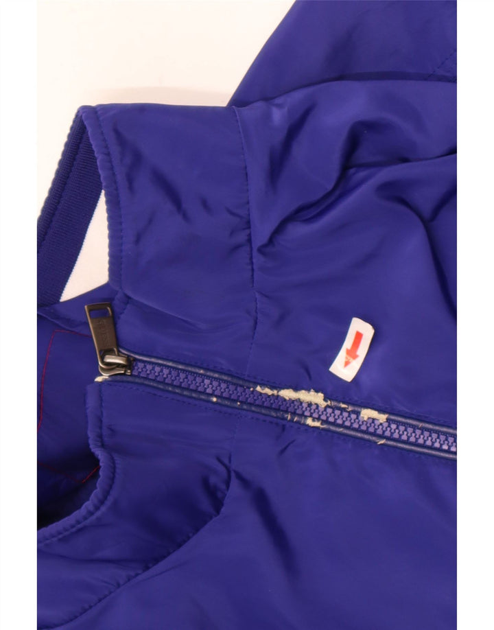 Guess Veste de survêtement pour homme 2XL Bleu Colorblock Polyester