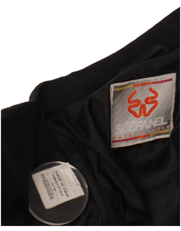 Stefanel Veste blazer à 2 boutons pour homme UK 38 Bleu marine moyen en coton