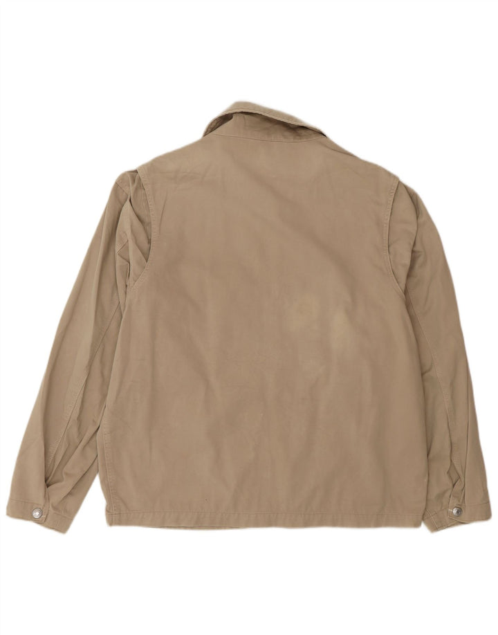 vintage Mens Bomber Jacket UK 40 Grand Coton Beige