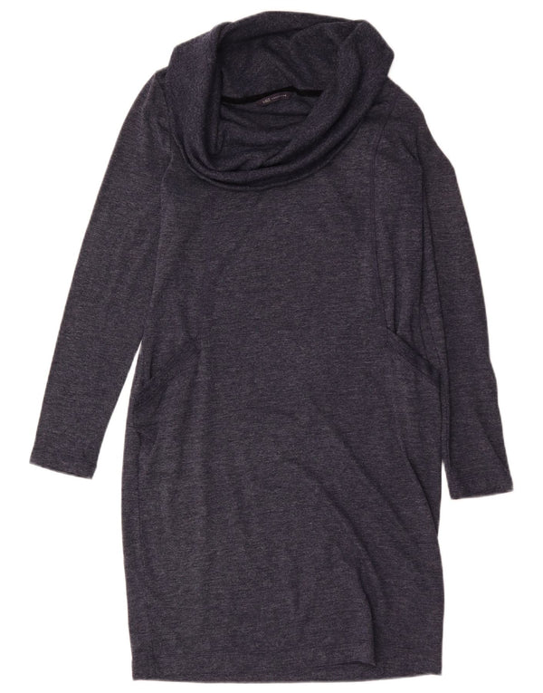 Marks & Spencer Robe pull pour femme UK 10 Small Bleu marine moucheté