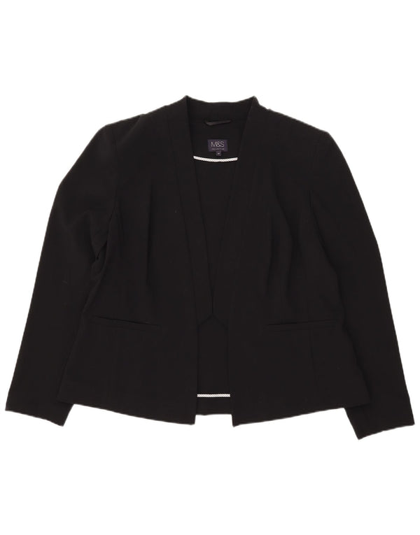 Marks & Spencer Veste blazer ouverte pour femme UK 18 XL Noir Polyester