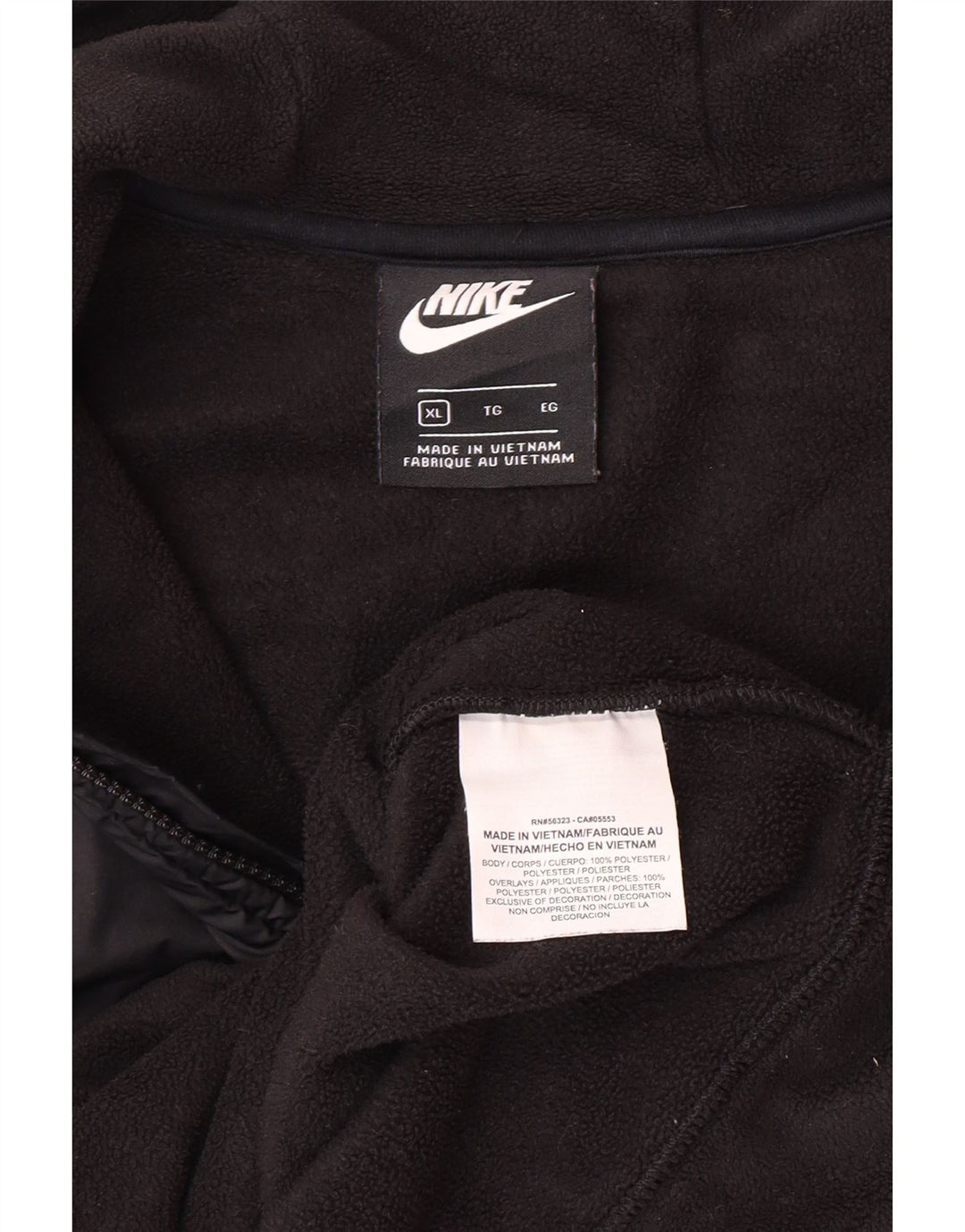 Nike Veste polaire à capuche fille 13-14 ans XL Noir Polyester Sports
