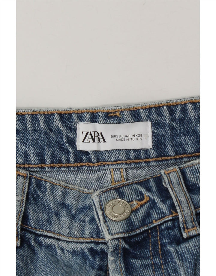 Zara Short en jean pour femme EU 38 Small W28 Bleu
