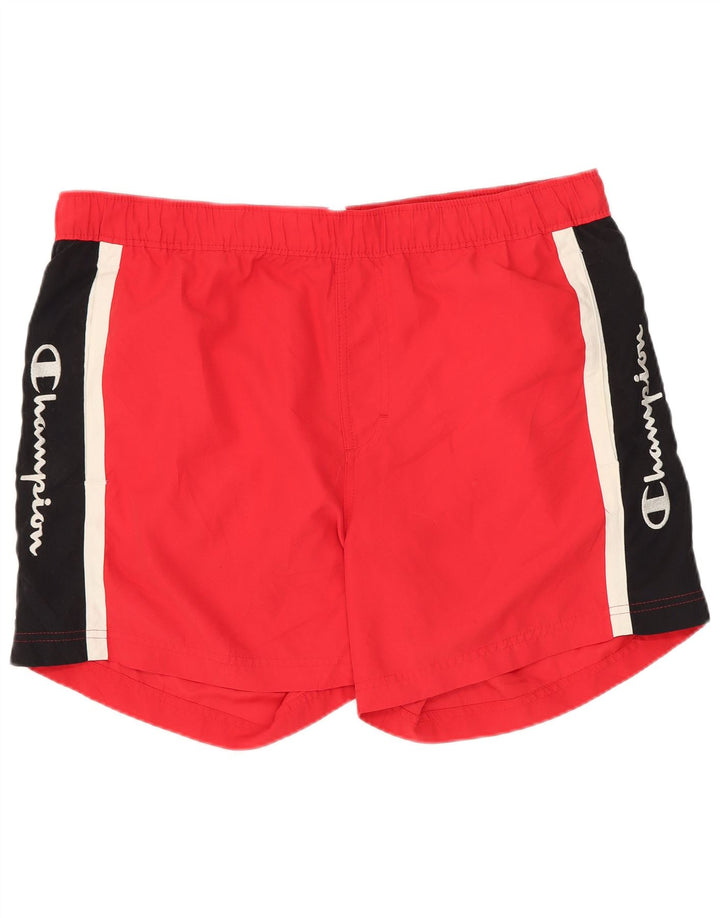 CHAMPION Short de Bain Graphique Homme XL Rouge Colorblock Polyester