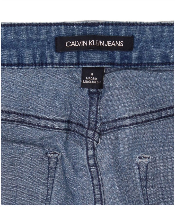 Calvin Klein Jupe en jean pour femme US 8 Medium W28 Bleu