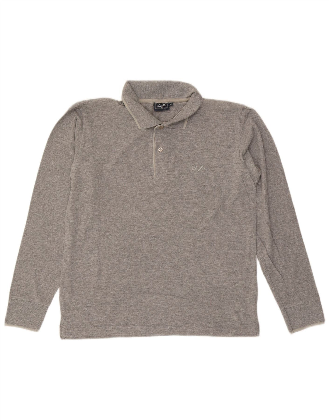 LOTTO Polo à Manches Longues Homme Gris Moyen Coton