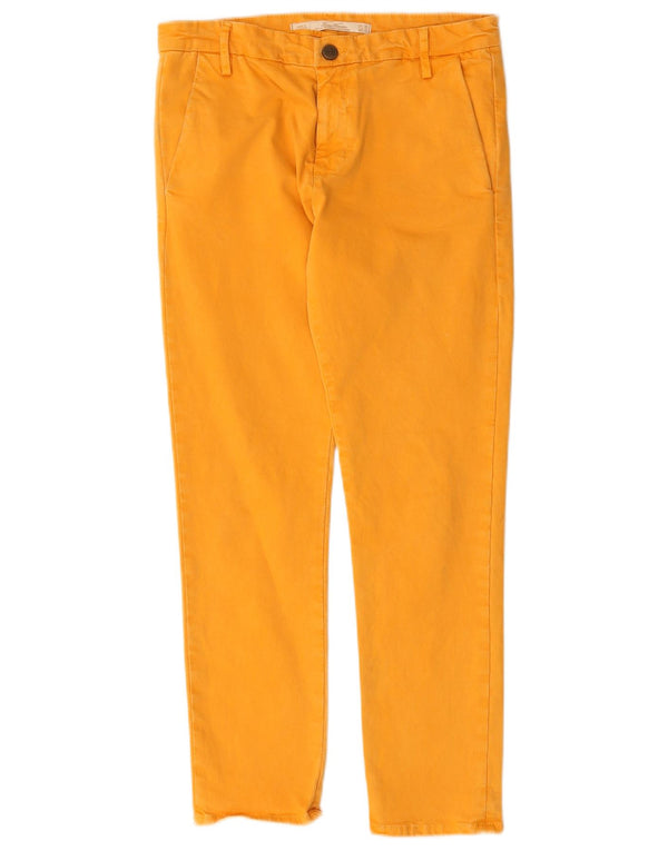 Zara Pantalon Chino Slim Femme EU 36 XS W26 Jaune
