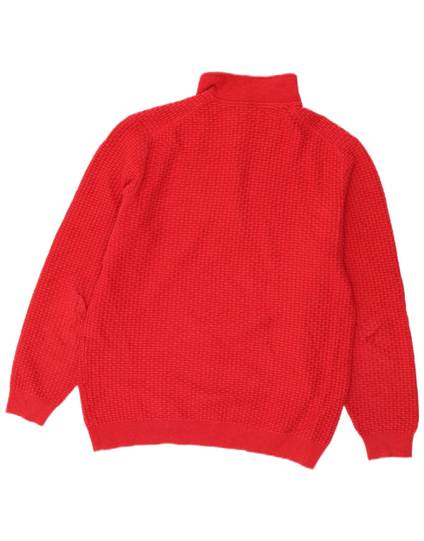 Massimo Dutti Pull à col zippé pour homme XL Rouge Coton