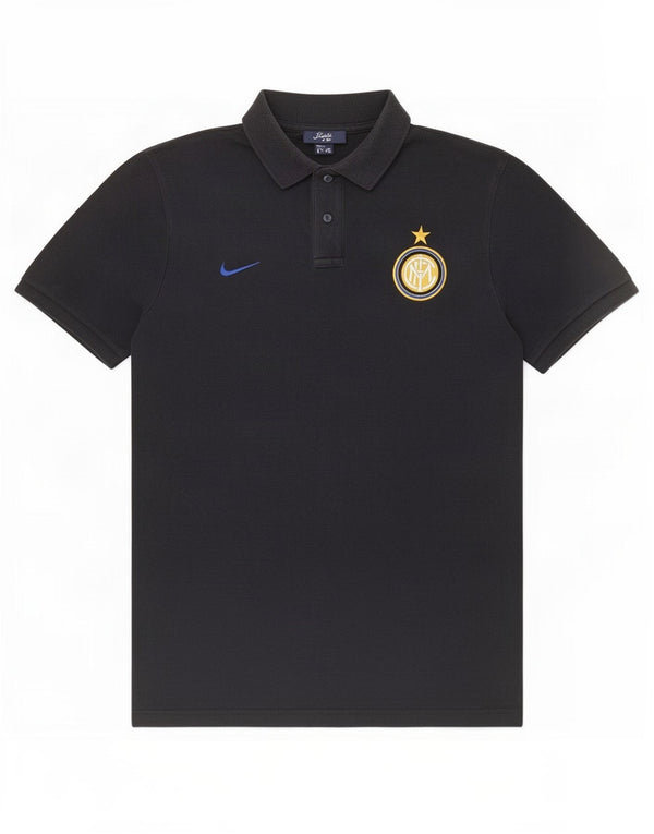 Polo Inter Milan Homme Nike Coton Noir Moyen