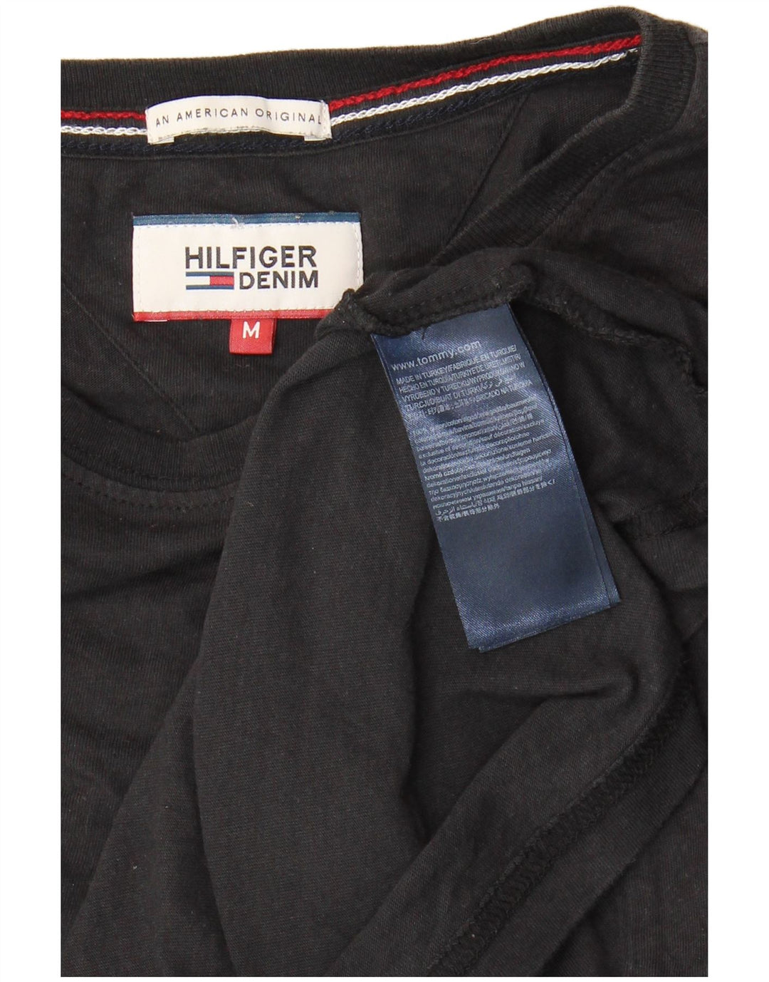 Tommy Hilfiger T-Shirt Homme Noir Moyen Coton