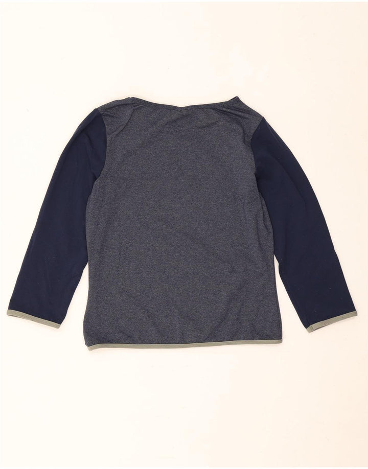 Nike Haut à manches longues pour femme US 4/6 Small Bleu marine Colorblock Nylon