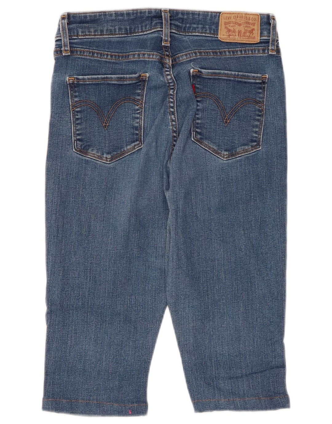 LEVI'S Jean Capri classique taille moyenne pour femme US 6 Medium W26 L14 Bleu