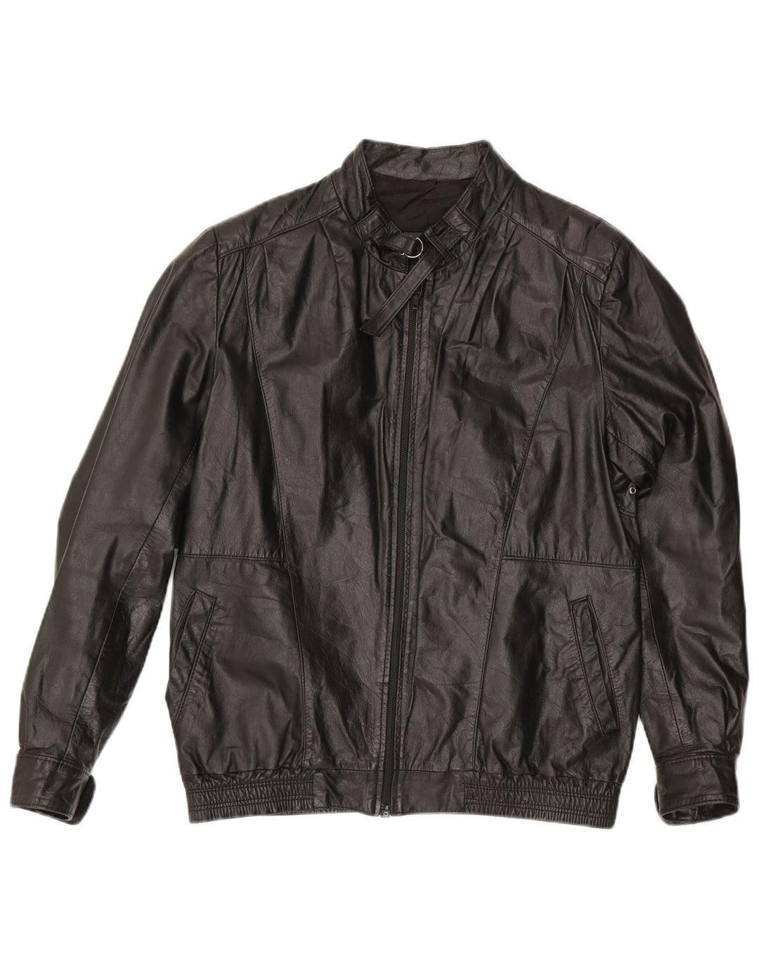 veste en cuir homme vintage UK 38 Noir Moyen